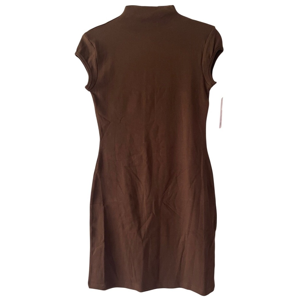 Wild Fable Brown Mock Neck Mini Dress Medium NWT